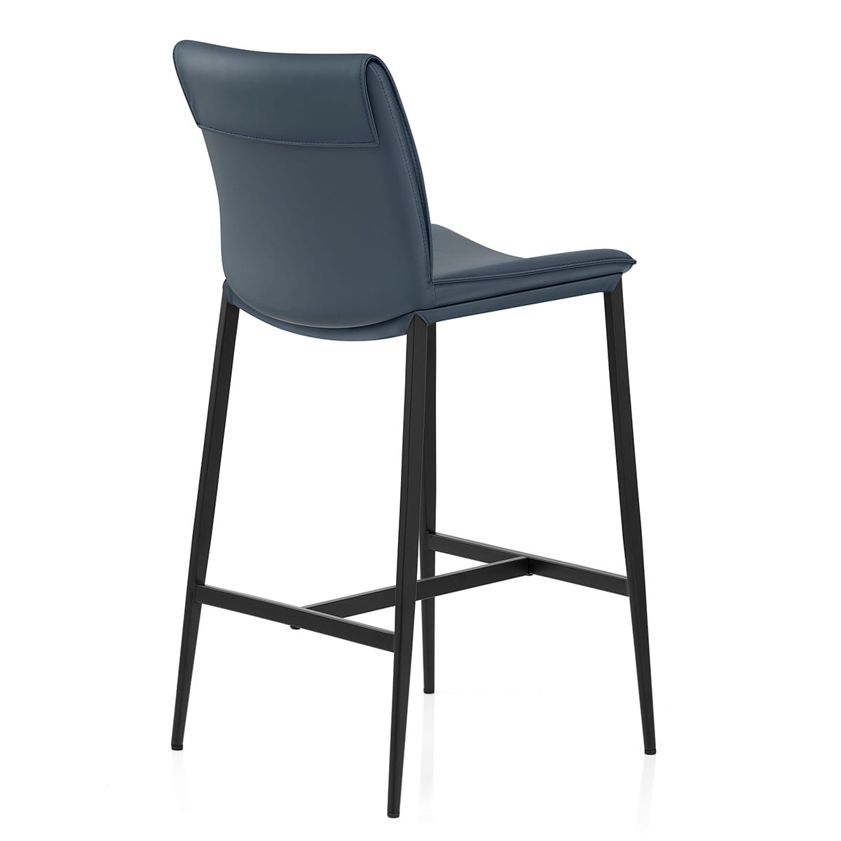 Sgabello Vera Pelle - Addison Blu
