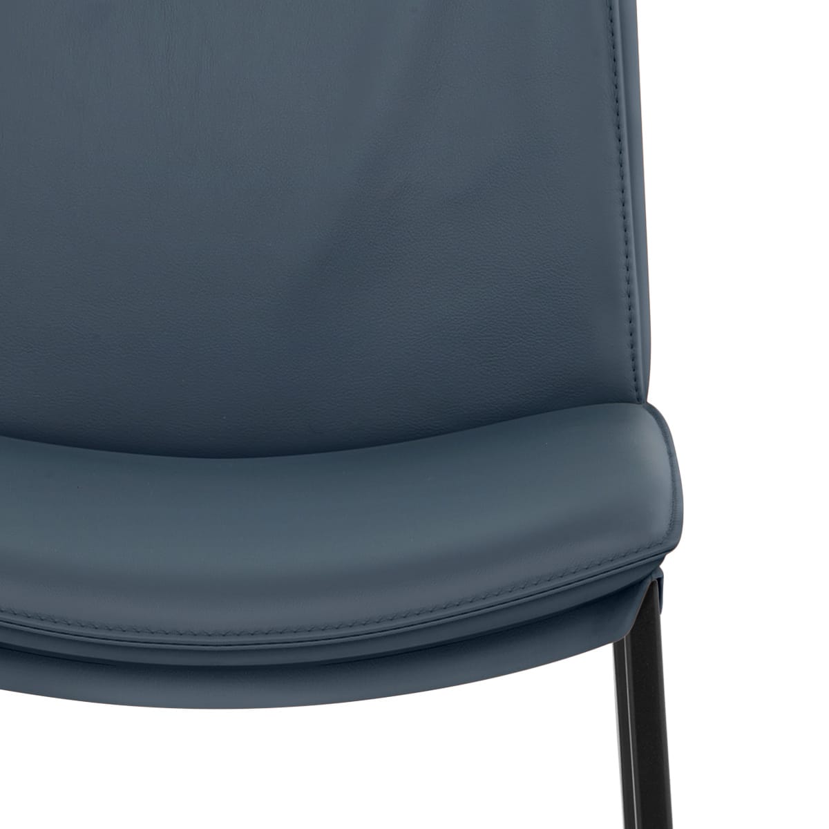 Sgabello Vera Pelle - Addison Blu