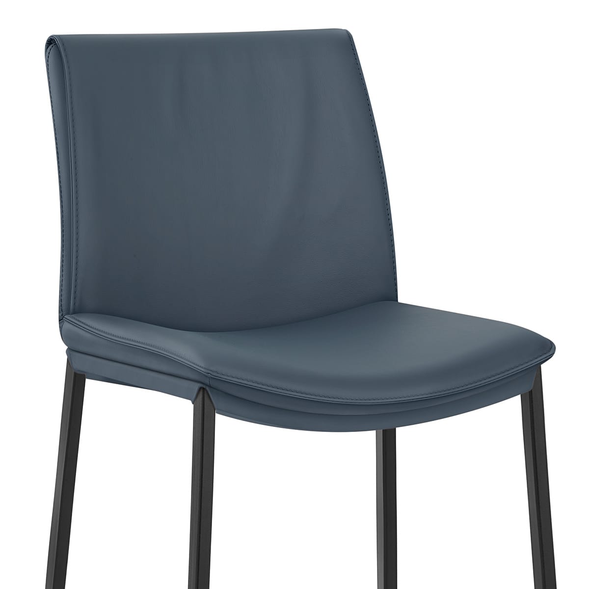 Sgabello Vera Pelle - Addison Blu