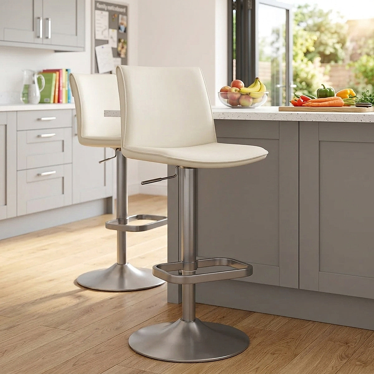 Sgabello Ecopelle - Alto Crema