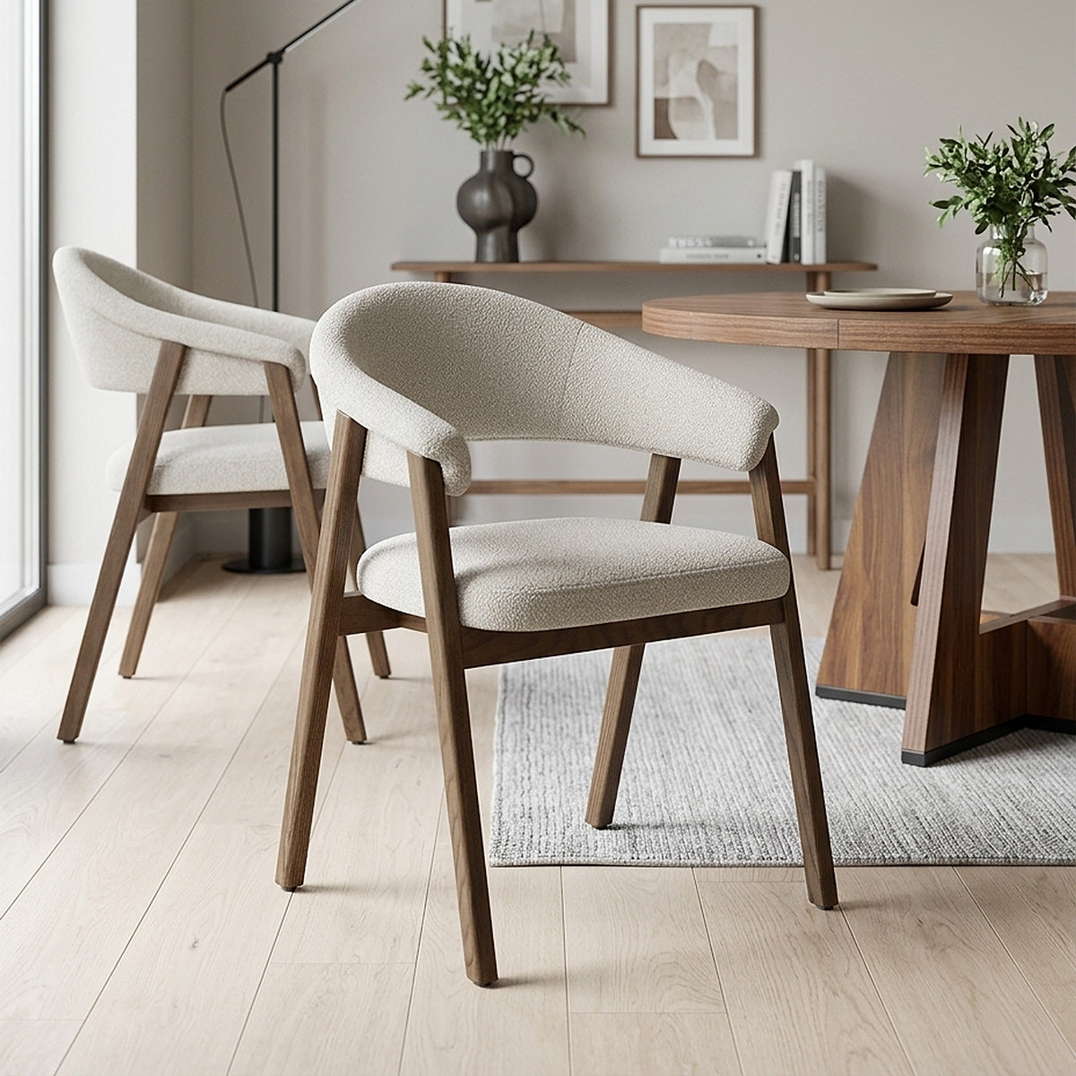 Sedia Tessuto Quercia Chiara - Amber Crema