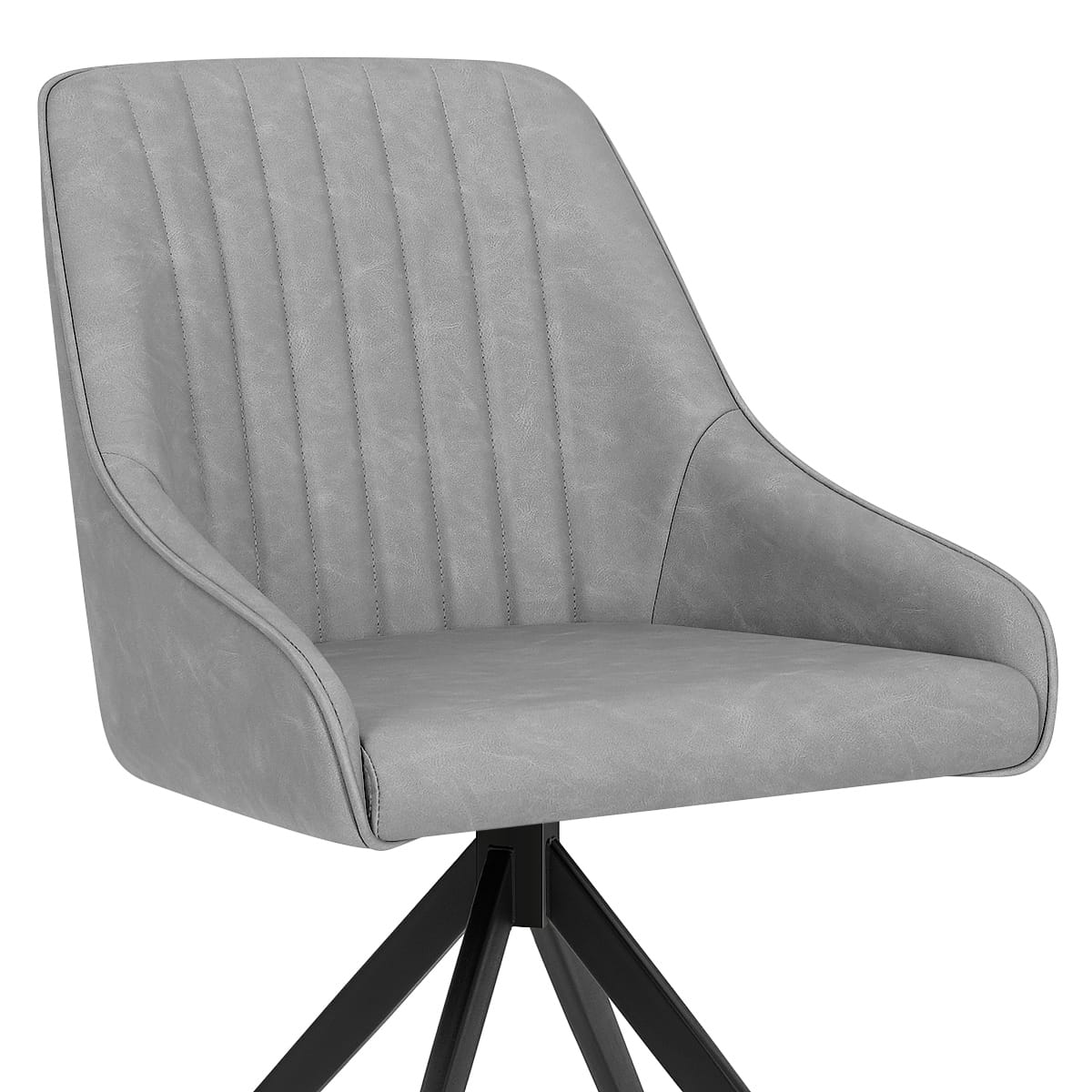 Sedia da pranzo Ecopelle - Amelia Grigio