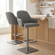 Sgabello Ecopelle Graphite - Antonia Grigio scuro