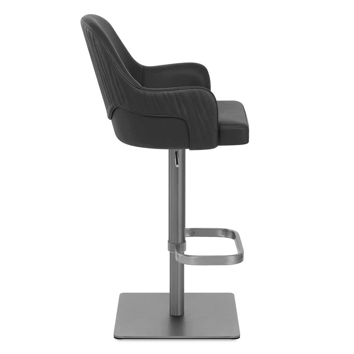 Sgabello Ecopelle Graphite - Antonia Nero
