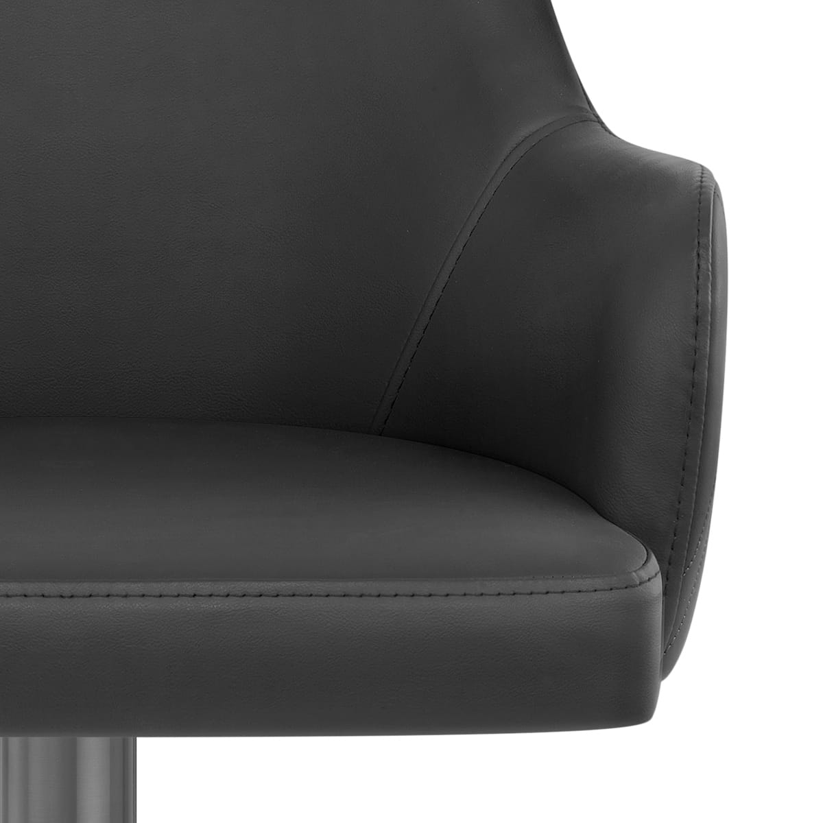 Sgabello Ecopelle Graphite - Antonia Nero