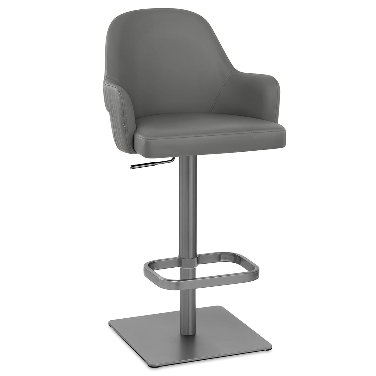 Sgabello Ecopelle Graphite - Antonia Grigio scuro