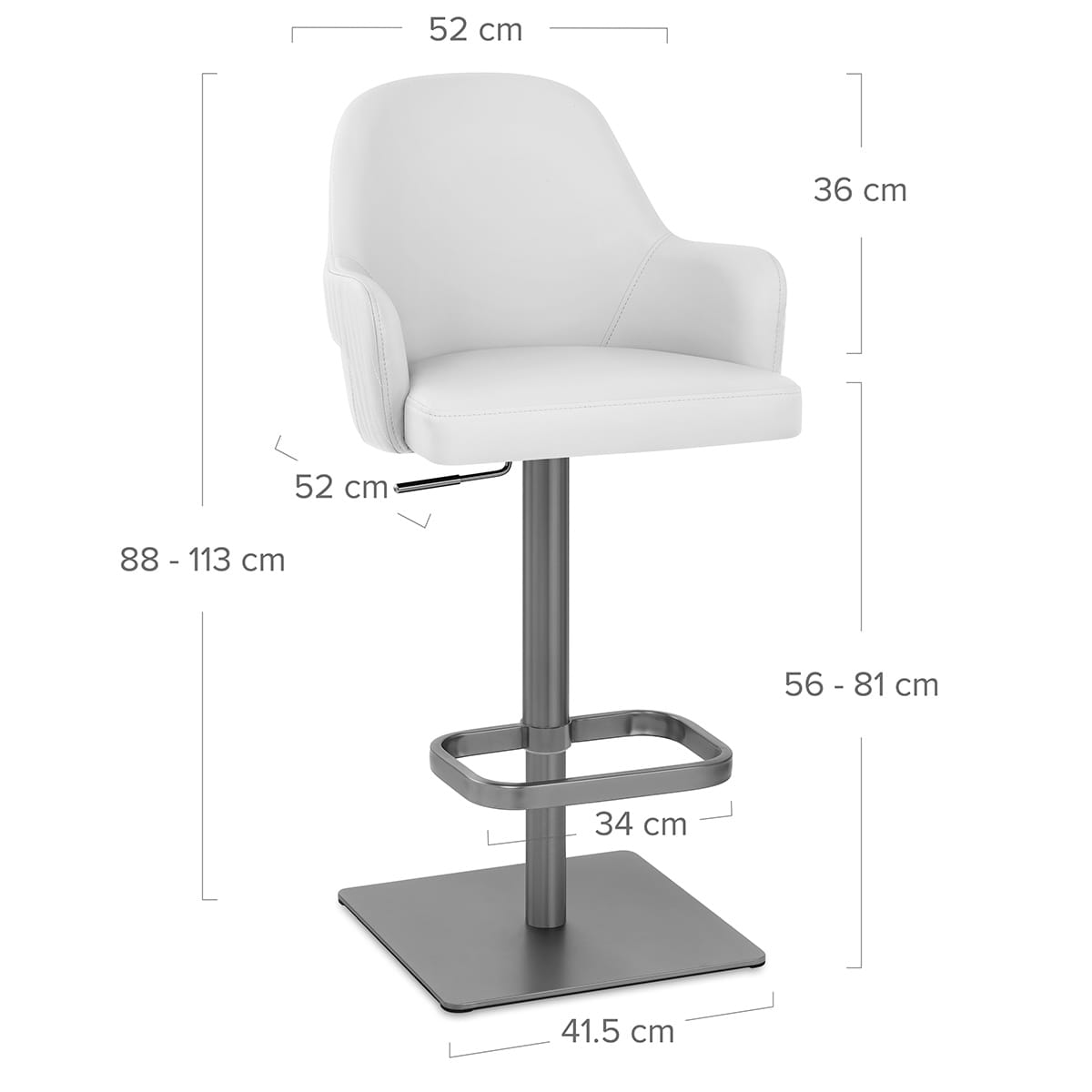 Sgabello Ecopelle Graphite - Antonia Bianco