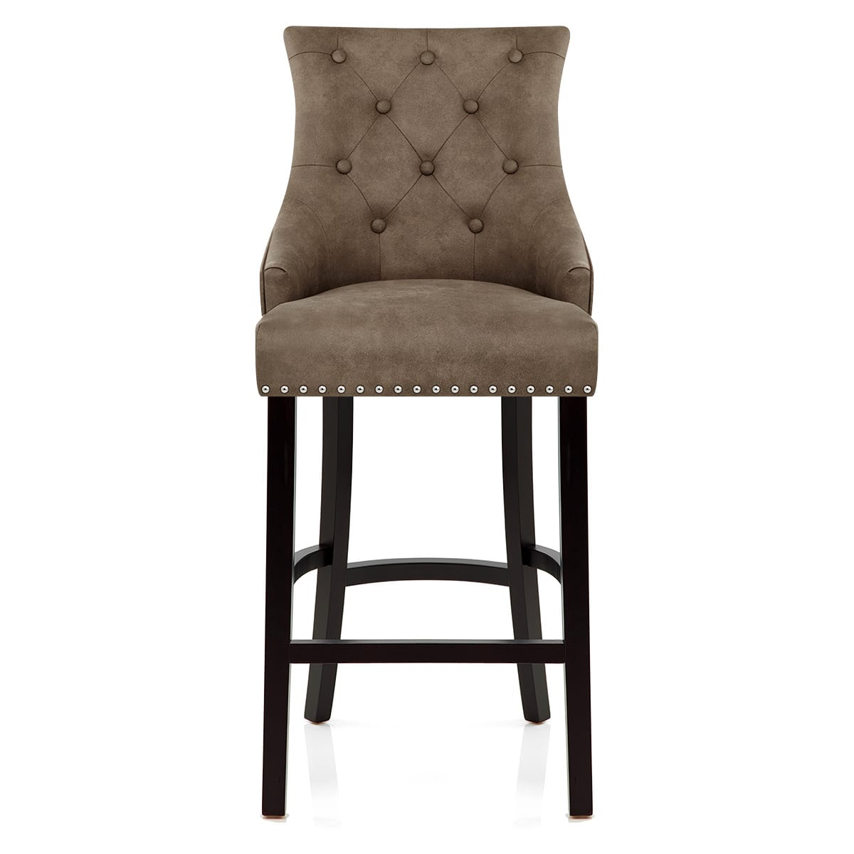 Sgabello Ecopelle Legno - Ascot Marrone