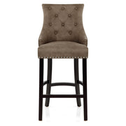 Sgabello Ecopelle Legno - Ascot Marrone