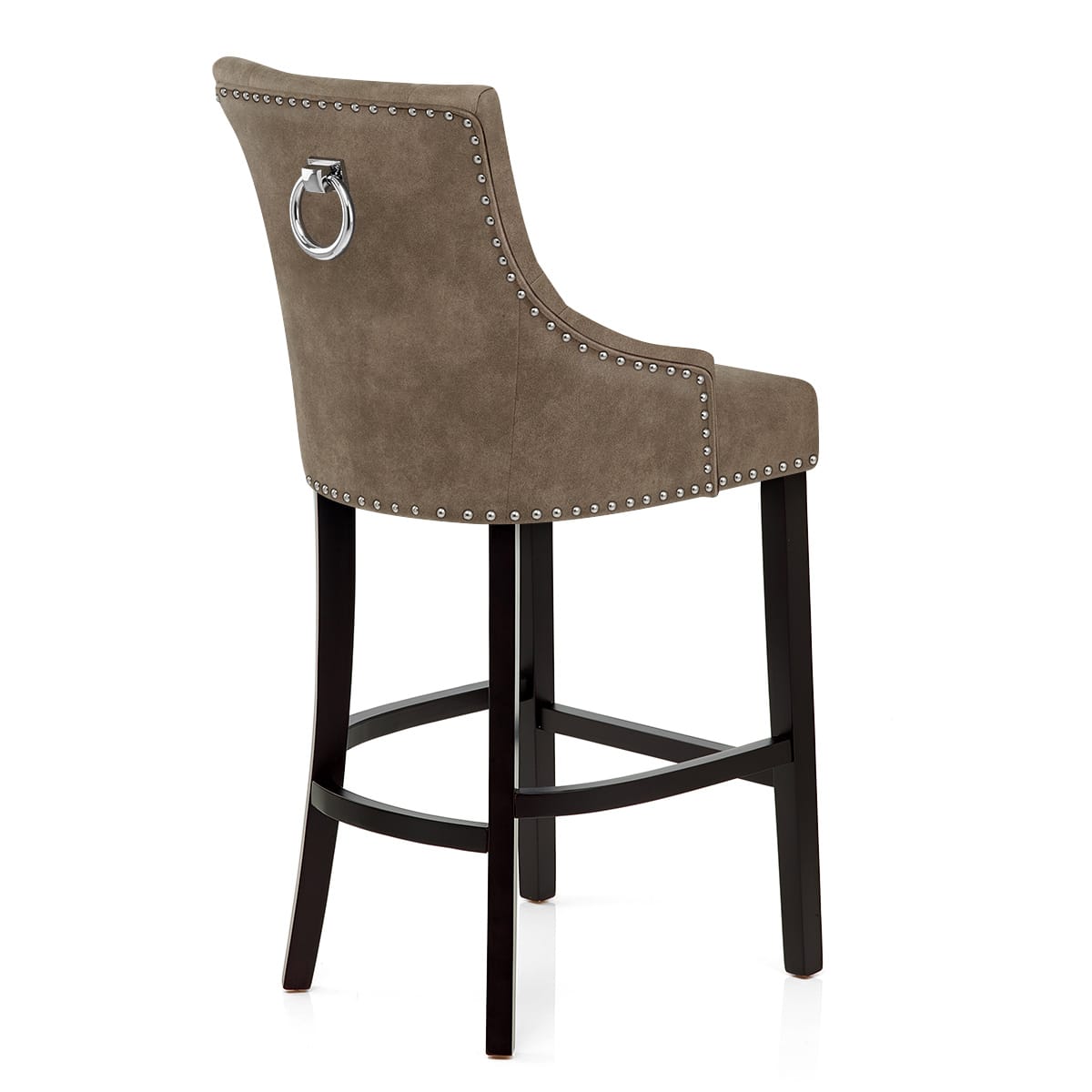 Sgabello Ecopelle Legno - Ascot Marrone