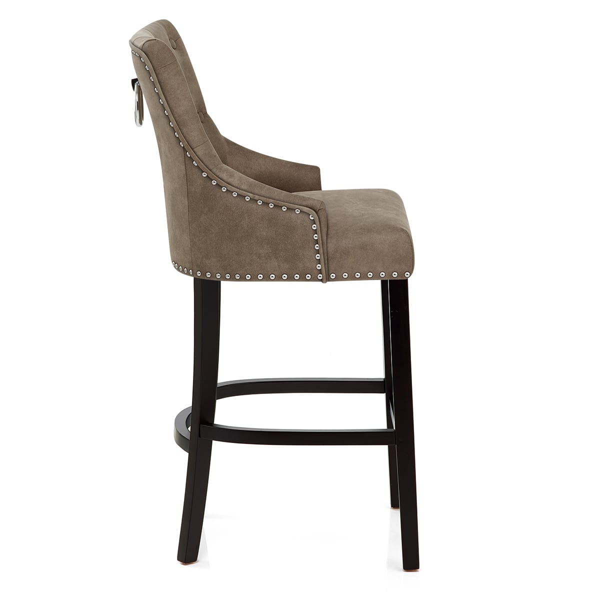 Sgabello Ecopelle Legno - Ascot Marrone