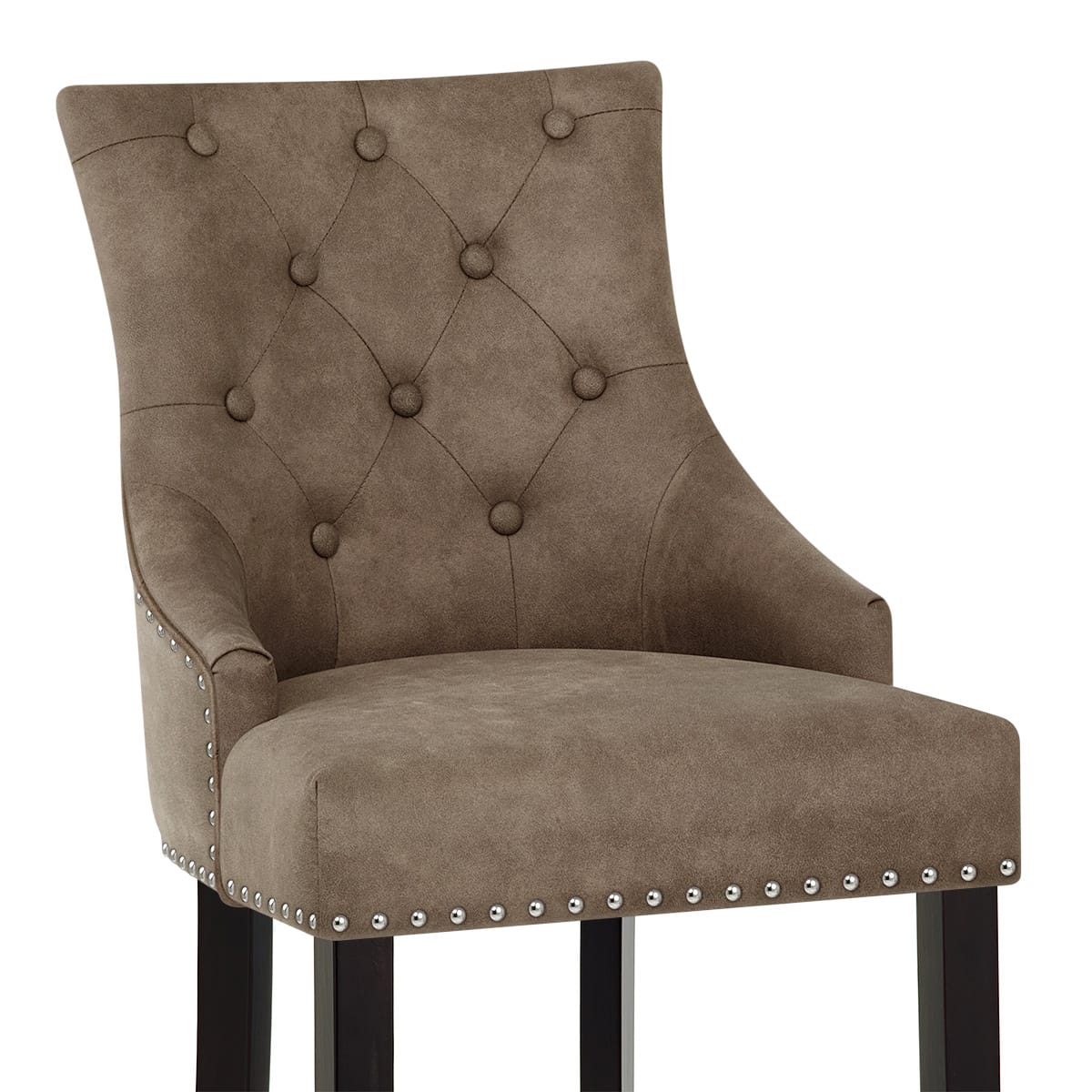 Sgabello Ecopelle Legno - Ascot Marrone