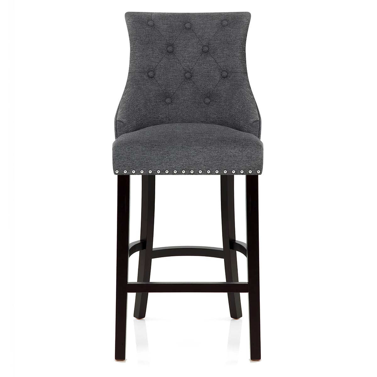 Sgabello Tessuto Legno - Ascot Grigio scuro