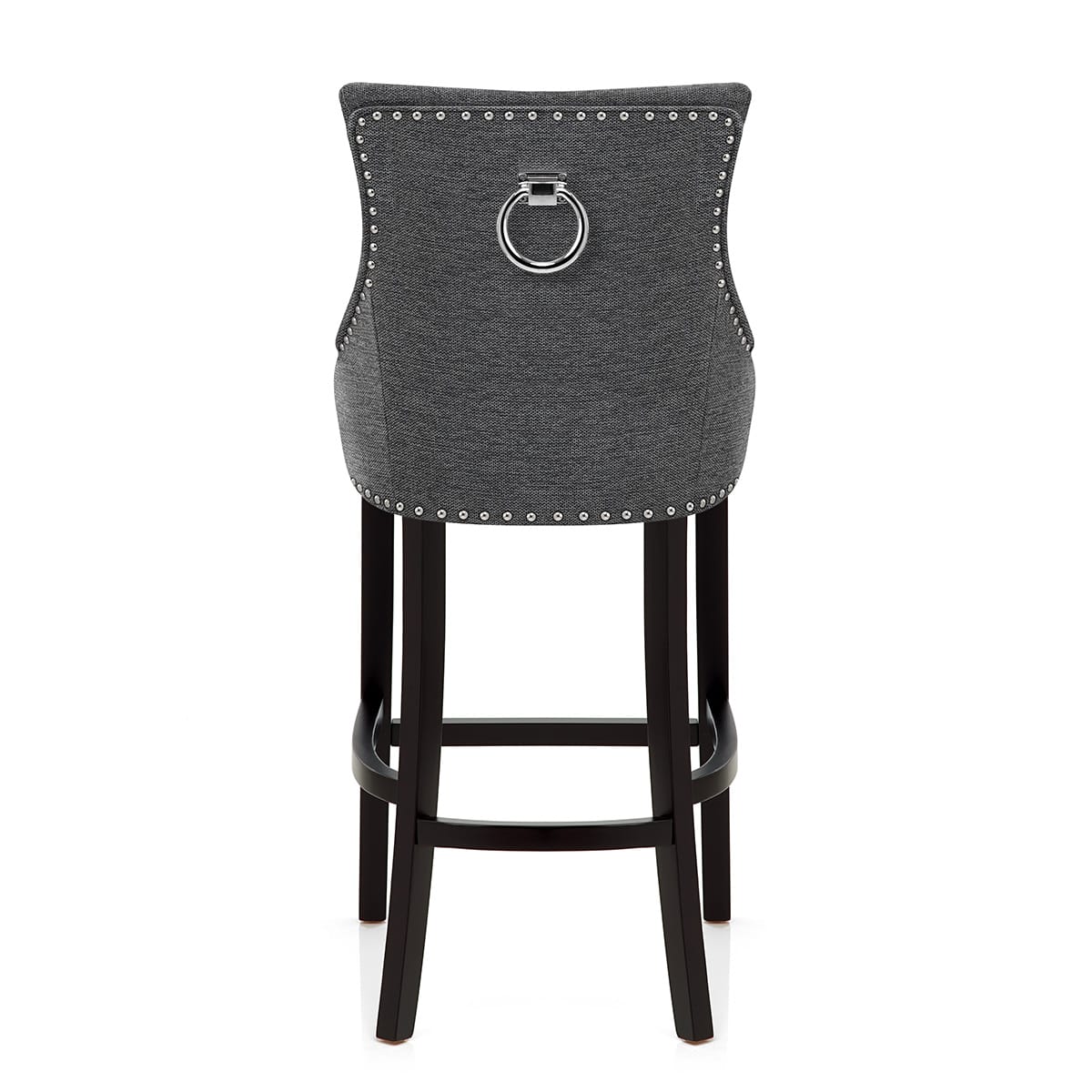Sgabello Tessuto Legno - Ascot Grigio scuro