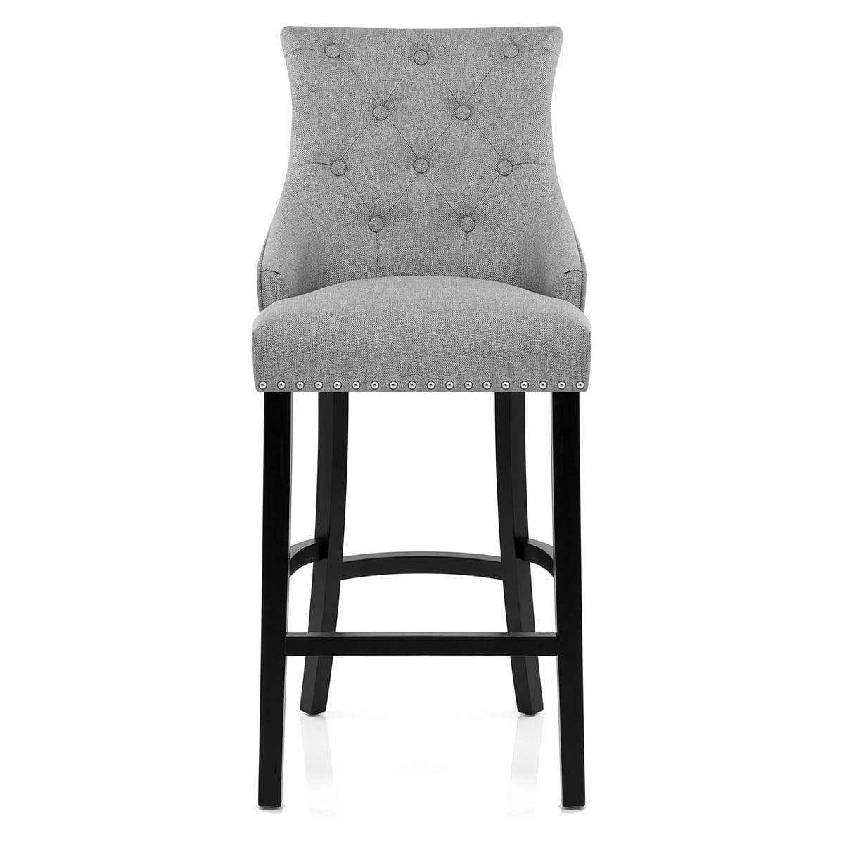 Sgabello Tessuto Legno - Ascot Grigio