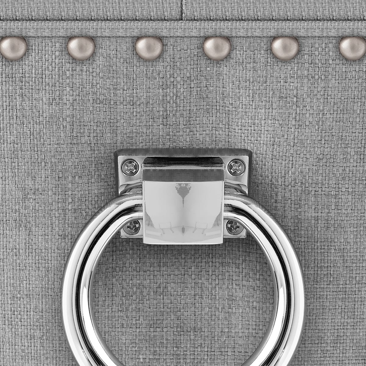 Sgabello Tessuto Legno - Ascot Grigio