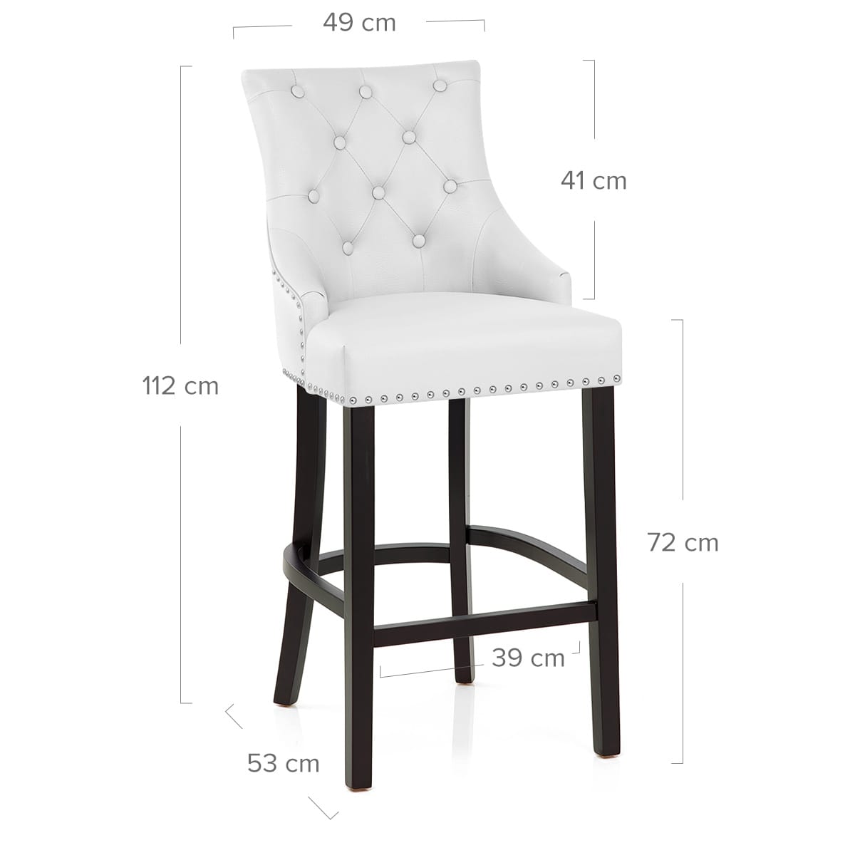 Sgabello Pelle Rigenerata Legno - Ascot Bianco