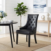 Sedia Pelle Rigenerata - Ascot Nero