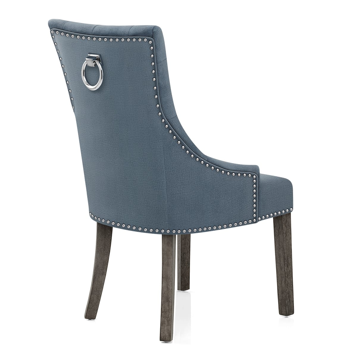 Sedia Tessuto Legno Grigio - Ascot Blu