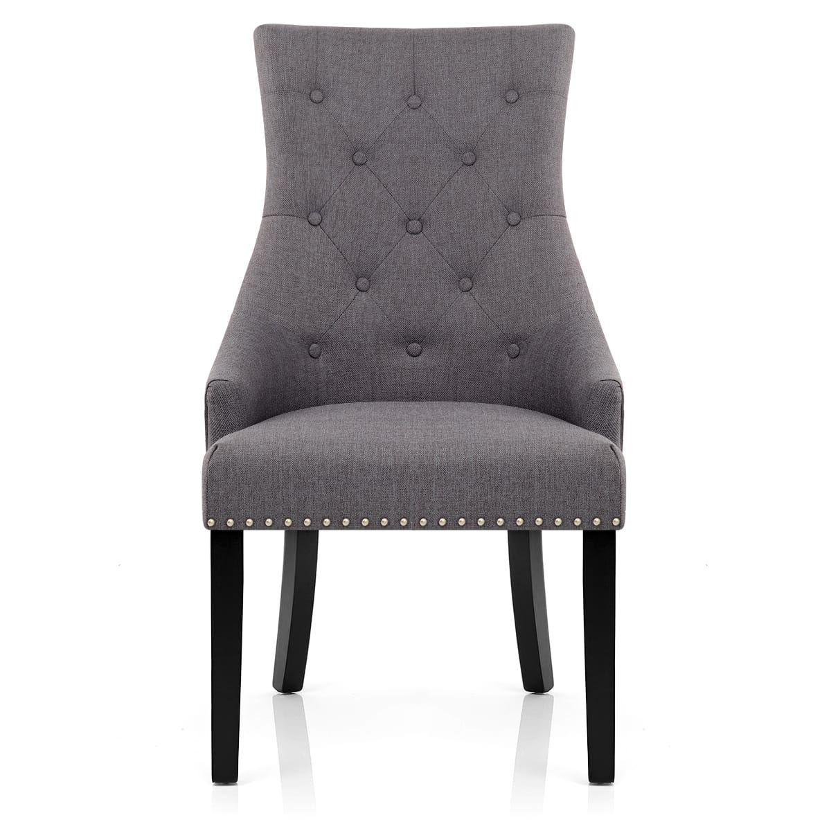 Sedia Tessuto Legno - Ascot Grigio scuro