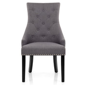 Sedia Tessuto Legno - Ascot Grigio scuro