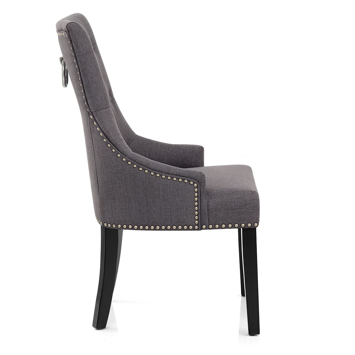 Sedia Tessuto Legno - Ascot Grigio scuro