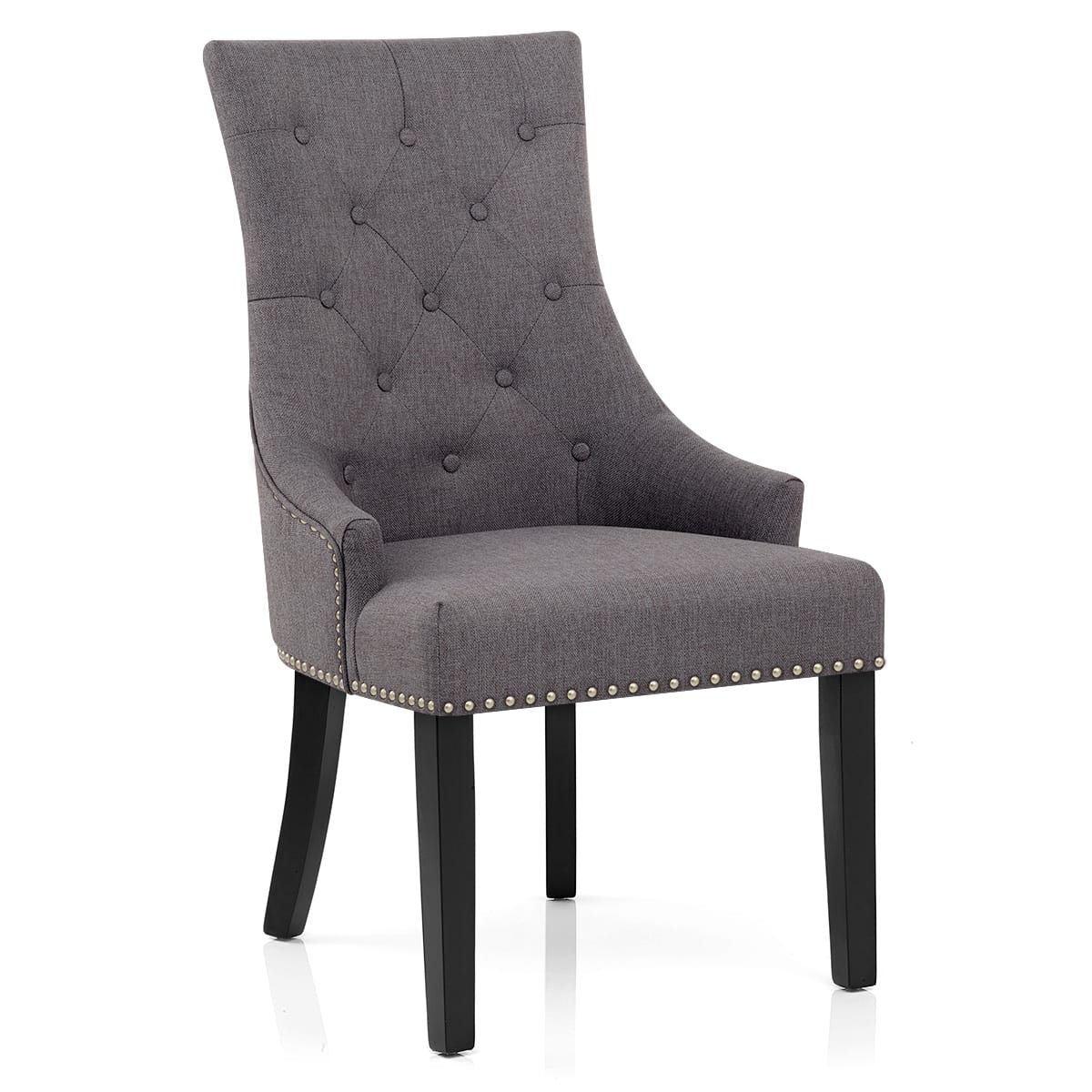 Sedia Tessuto Legno - Ascot Grigio scuro