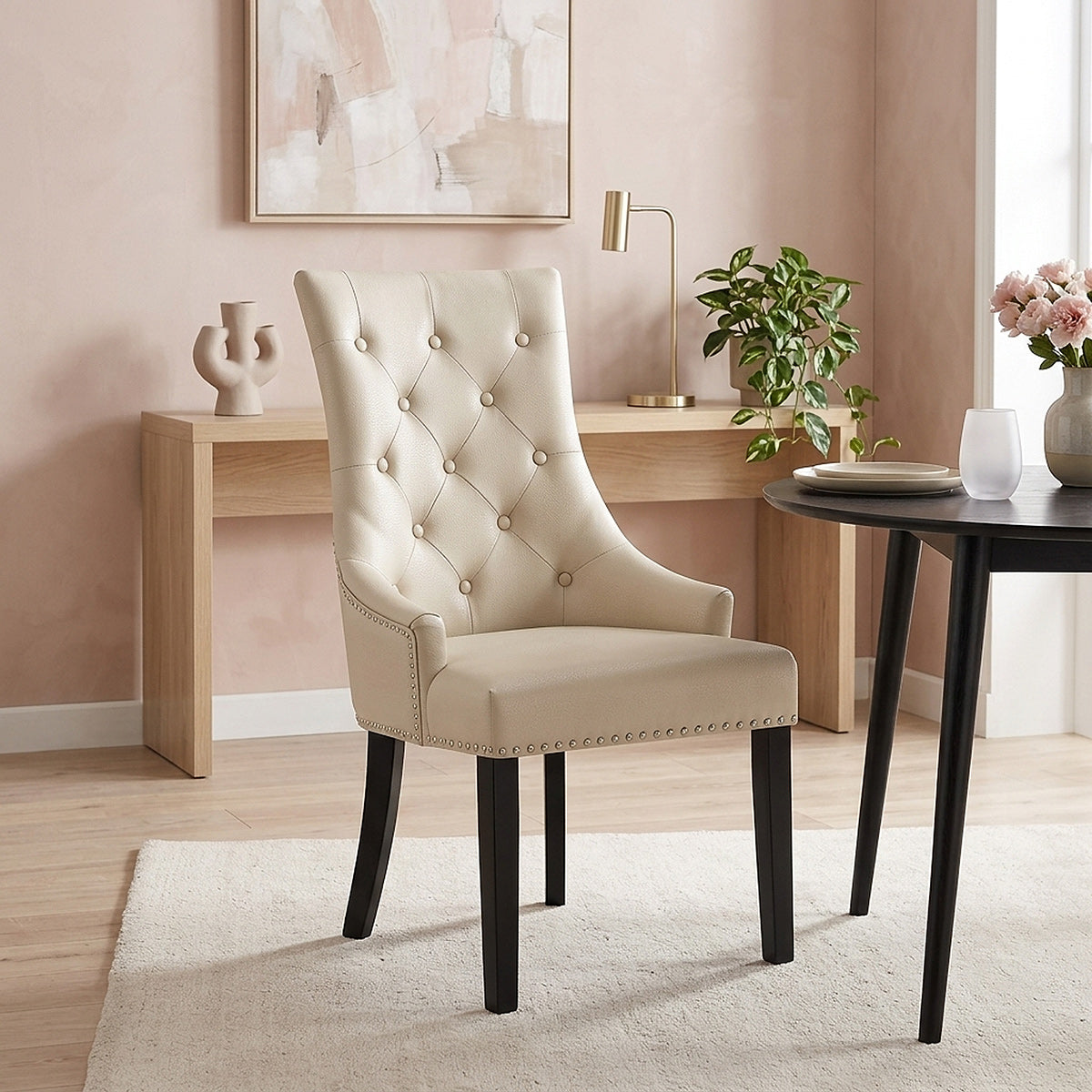 Sedia Pelle Rigenerata - Ascot Crema