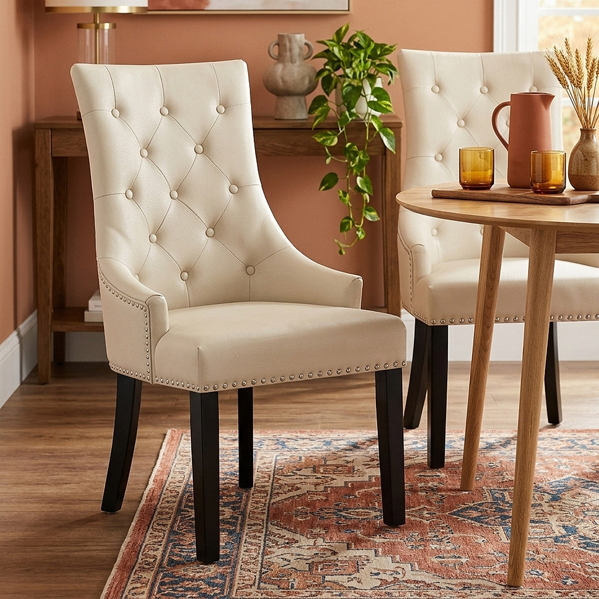 Sedia Pelle Rigenerata - Ascot Crema