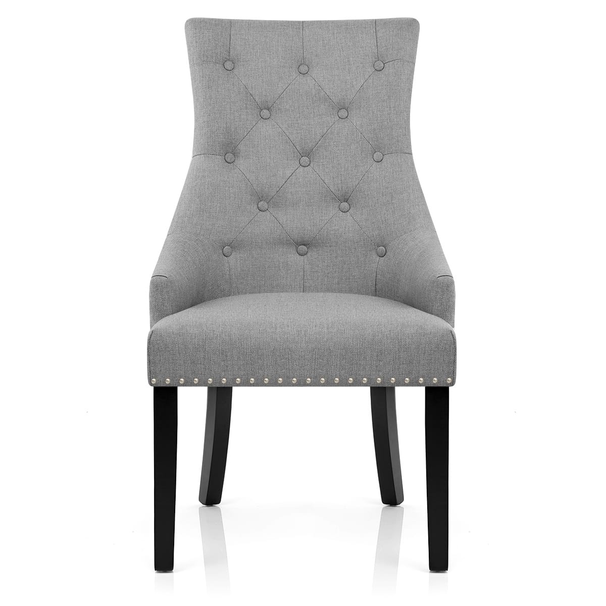 Sedia Tessuto Legno - Ascot Grigio