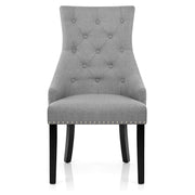 Sedia Tessuto Legno - Ascot Grigio