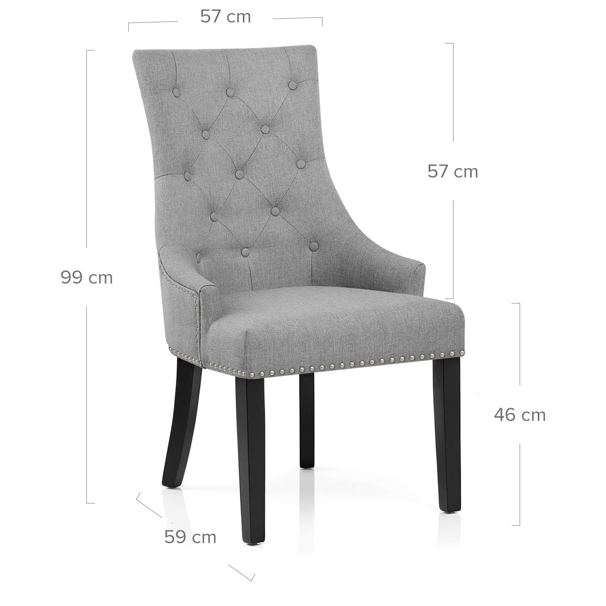 Sedia Tessuto Legno - Ascot Grigio