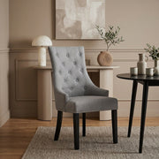 Sedia Tessuto Legno - Ascot Grigio