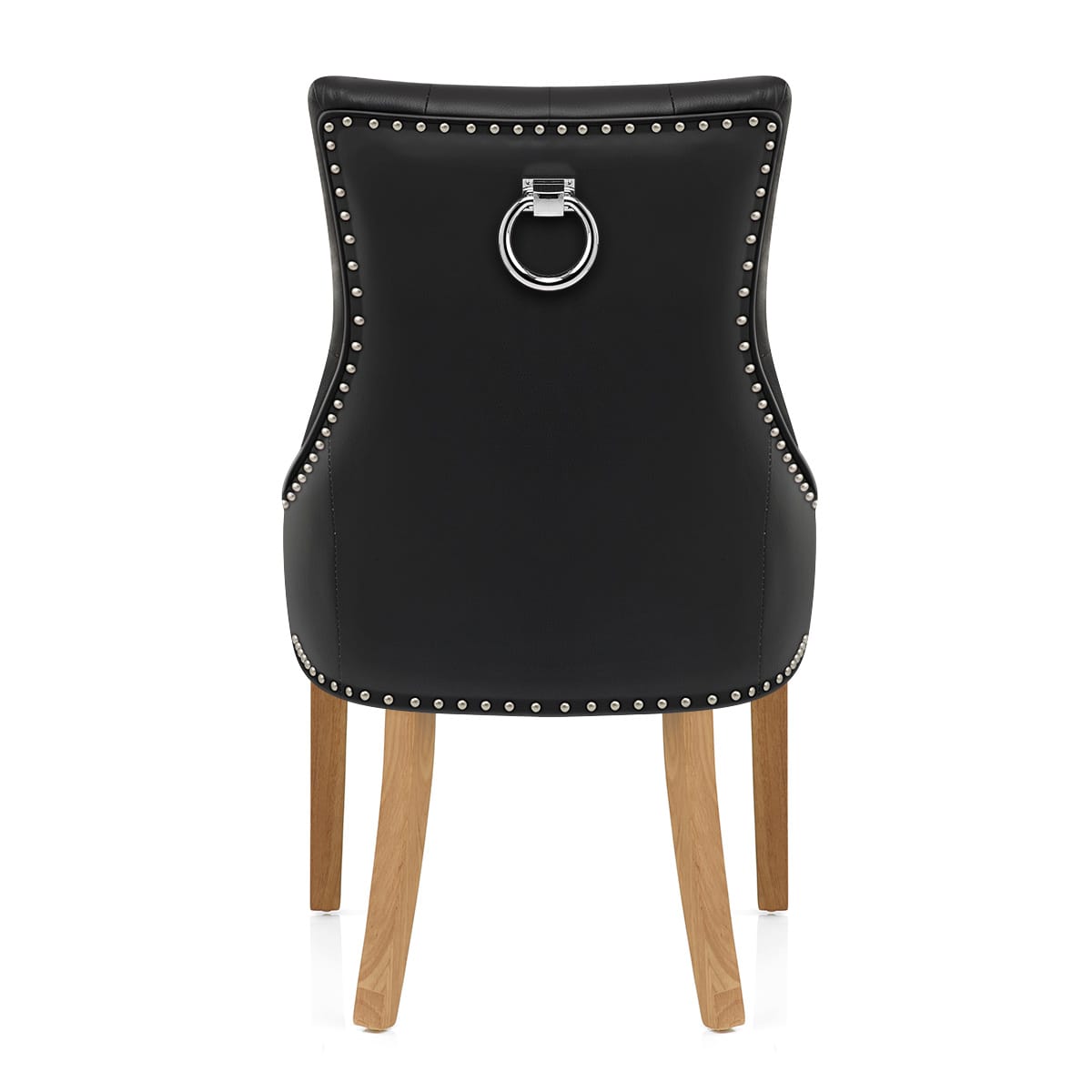Sedia Pelle Rigenerata Quercia - Ascot Nero