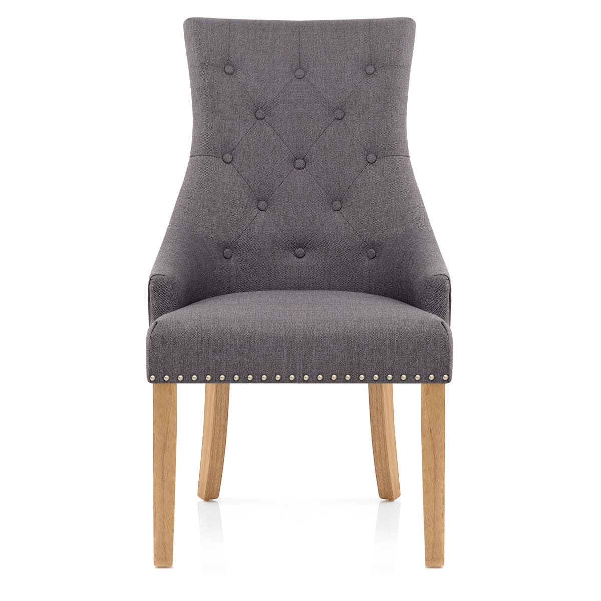 Sedia Tessuto Quercia - Ascot Grigio scuro