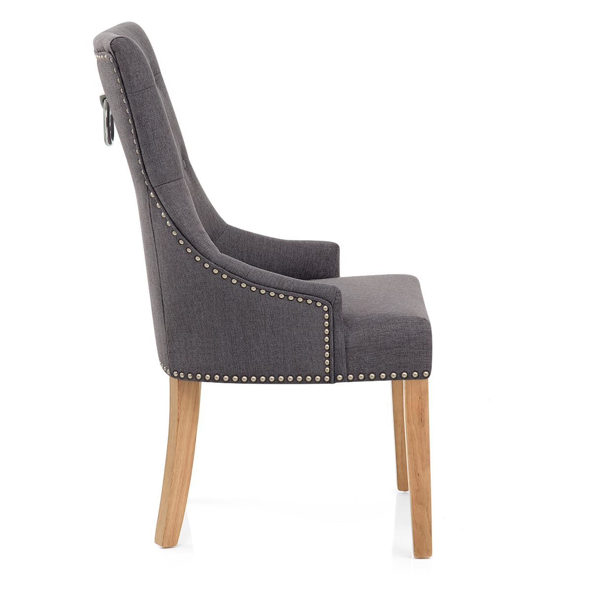 Sedia Tessuto Quercia - Ascot Grigio scuro