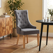 Sedia Tessuto Quercia - Ascot Grigio scuro