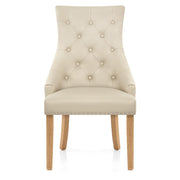 Sedia Pelle Rigenerata Quercia - Ascot Crema