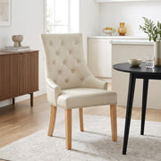 Sedia Pelle Rigenerata Quercia - Ascot Crema