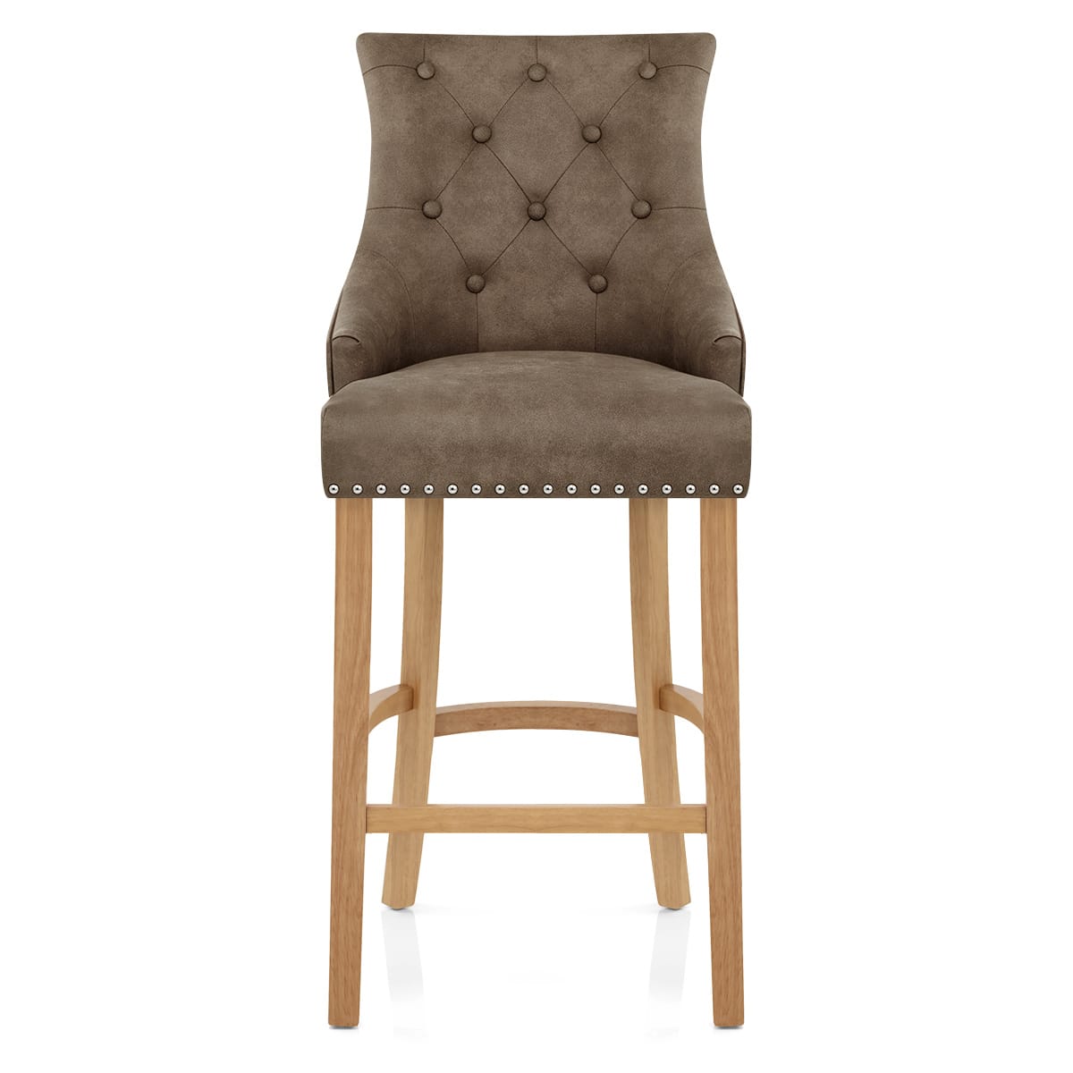 Sgabello Ecopelle Quercia - Ascot Marrone