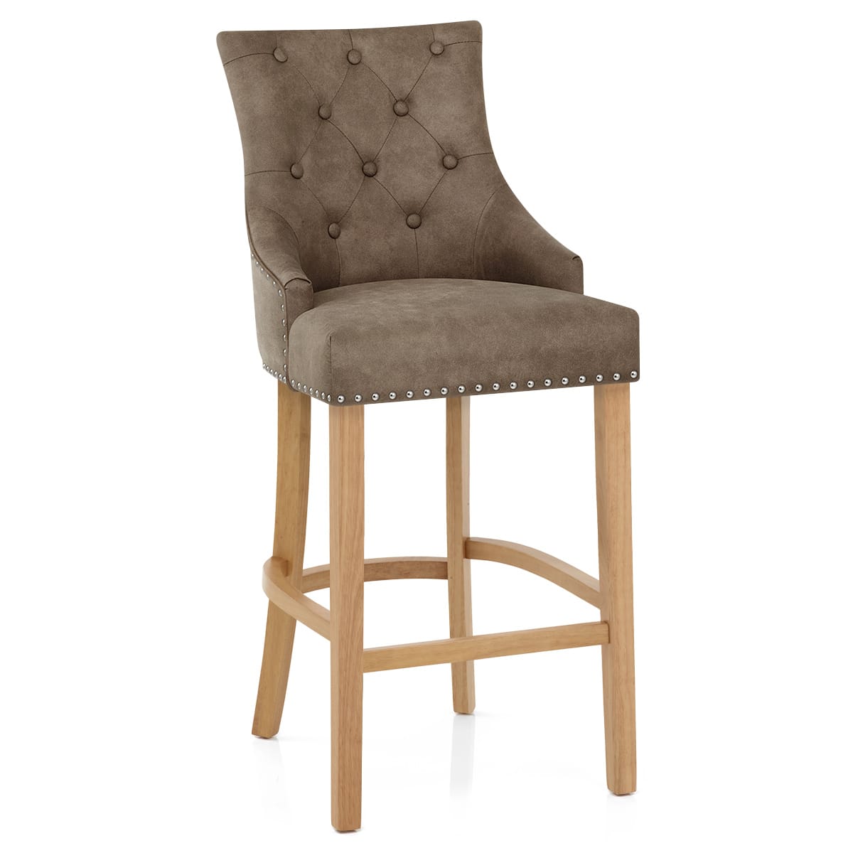 Sgabello Ecopelle Quercia - Ascot Marrone