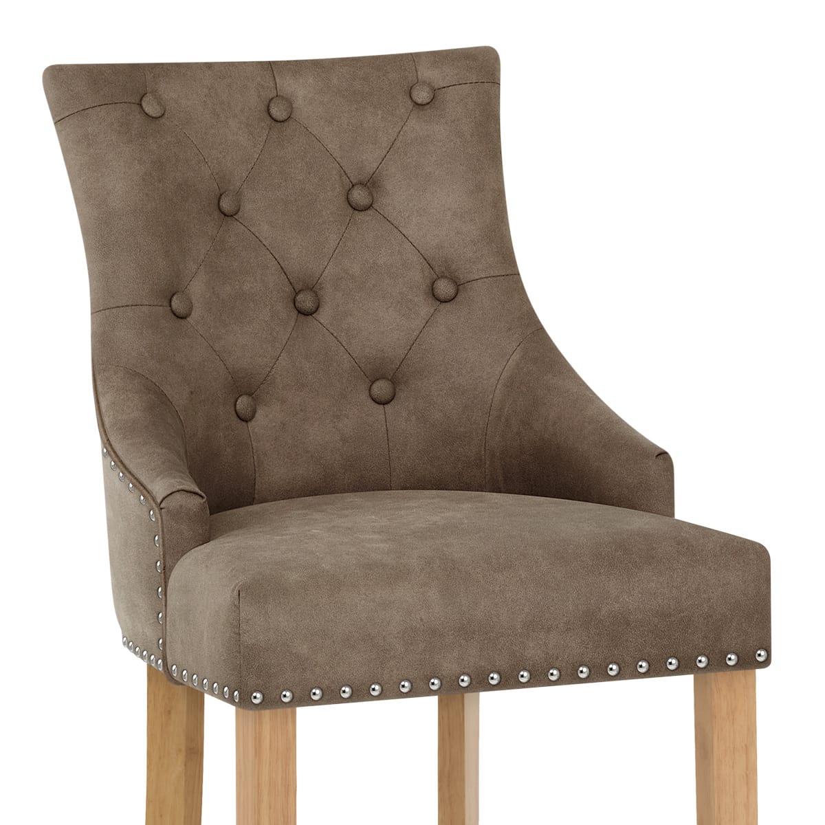 Sgabello Ecopelle Quercia - Ascot Marrone