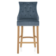 Sgabello Tessuto Quercia - Ascot Blu