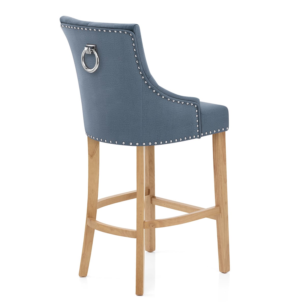 Sgabello Tessuto Quercia - Ascot Blu