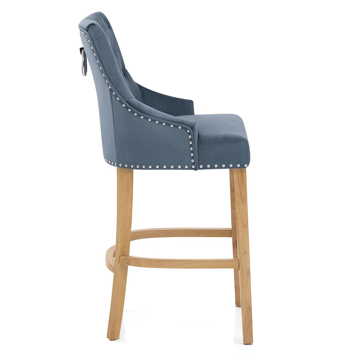 Sgabello Tessuto Quercia - Ascot Blu