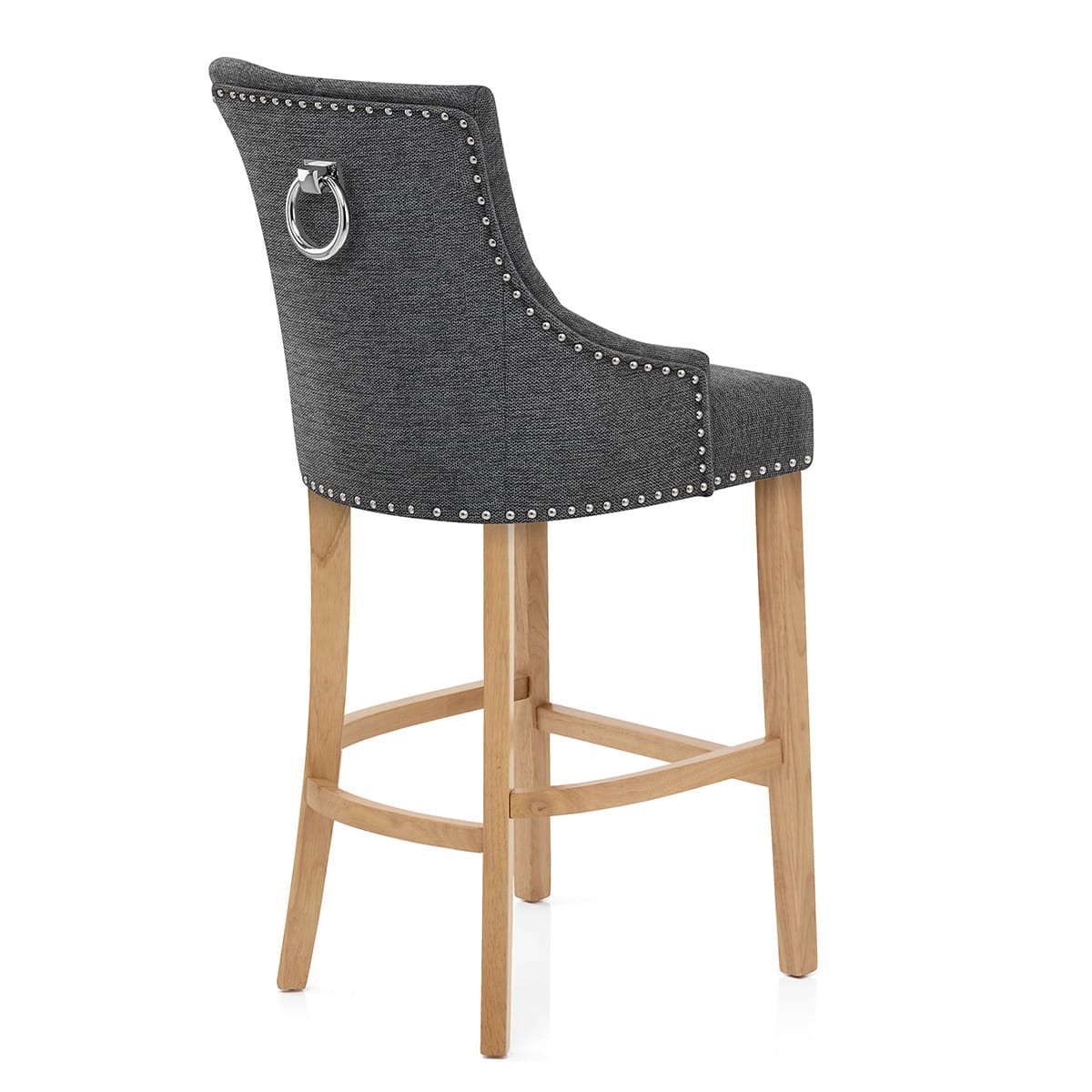 Sgabello Tessuto Quercia - Ascot Grigio scuro