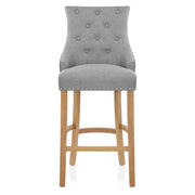 Sgabello Tessuto Quercia - Ascot Grigio