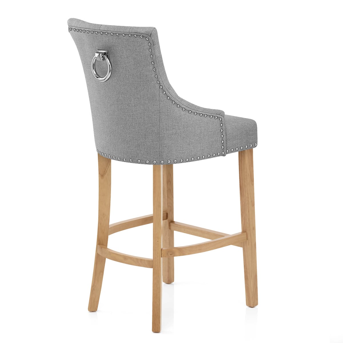 Sgabello Tessuto Quercia - Ascot Grigio