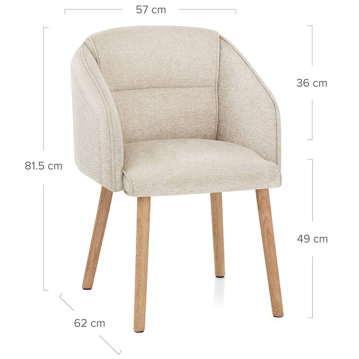 Sedia Tessuto Legno - Asti Crema