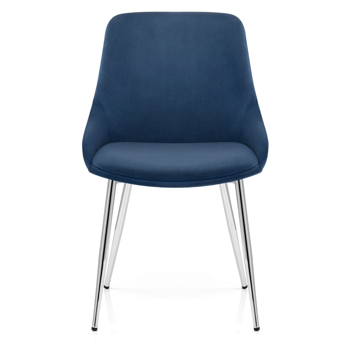 Sedia Velluto Cromato - Aston Blu